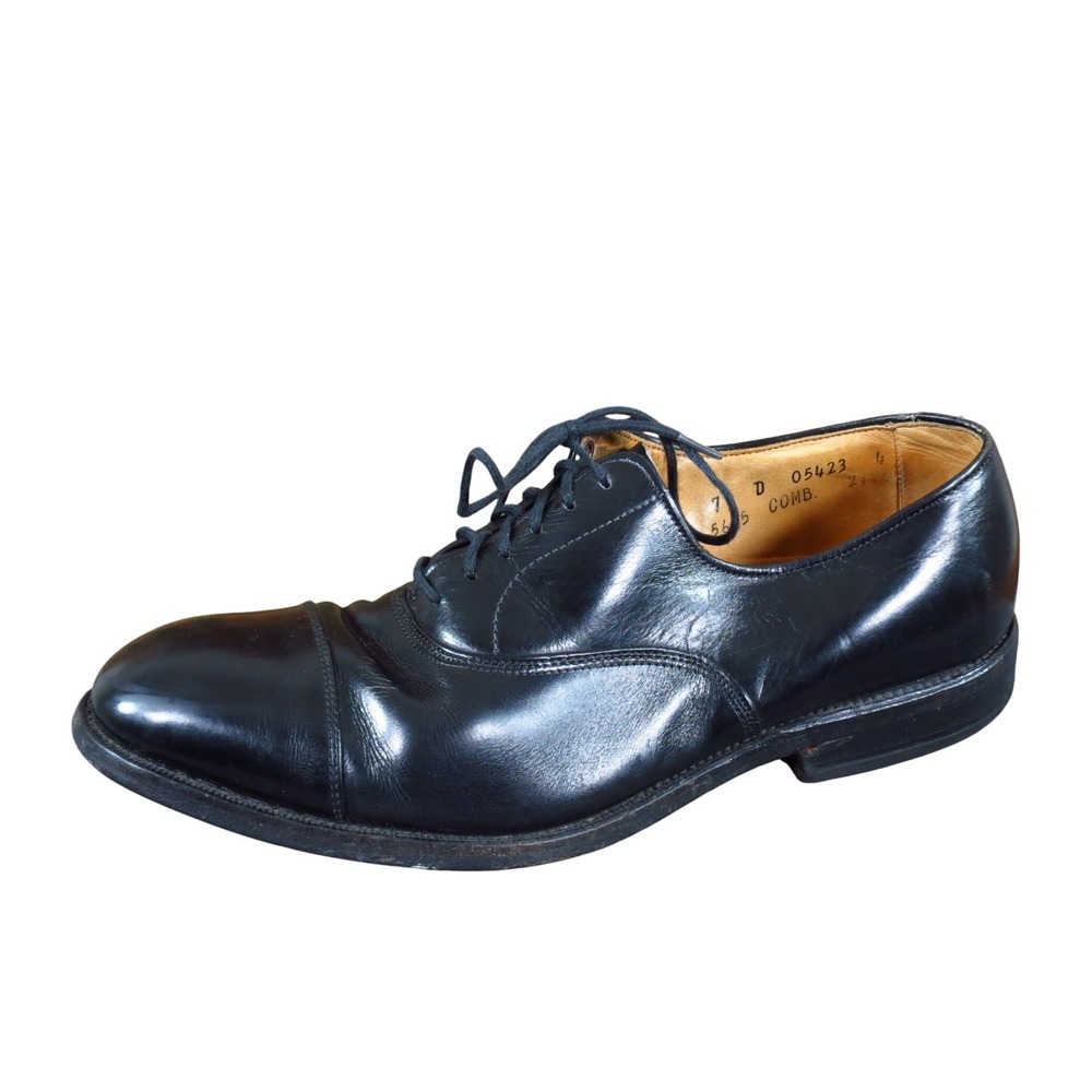 Allen Edmonds Park Avenue Mens Oxford Dress Shoes Size 7 D Formal Black Leather